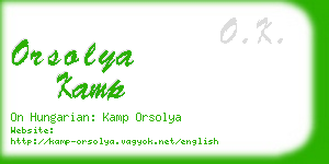 orsolya kamp business card